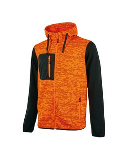 U-Power UPEY174 - Sweatshirt com fecho e capuz Rainbow Orange fluo