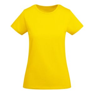 Roly CA6699 - BREDA WOMAN T-shirt de manga curta para mulher em algodão orgânico certificado OCS Amarelo