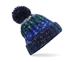 Beechfield BF486 - Gorro de Saca-rolhas com Pom Pom Alpine Blues