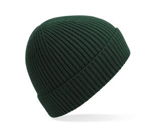 BEECHFIELD BF380 - Ribbed knitted hat Verde garrafa