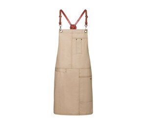 KARLOWSKY KYLS25 - Stylishly trendy bib apron Bege