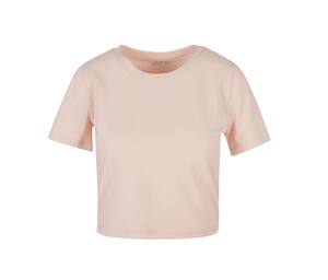 Build Your Brand BY042 - Camiseta feminina cortada Cor-de-rosa