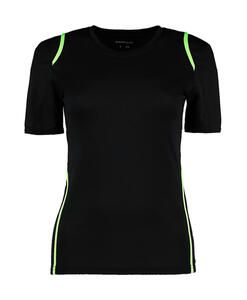 Gamegear KK966 - T-shirt Desporto Mulher Cooltex Black/Fluorescent Lime