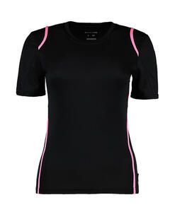 Gamegear KK966 - T-shirt Desporto Mulher Cooltex Black/Fluorescent Pink