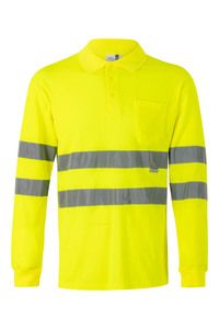 Velilla 305514 - POLO ALGODÃO ML AV Hi-Vis Yellow