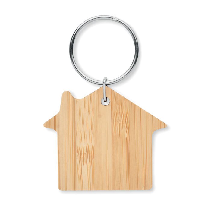 GiftRetail MO6979 - HOUSEBOO Porta-chaves de casa em bambu