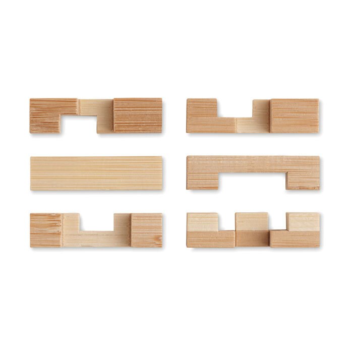 GiftRetail MO6988 - SQUARENATS Puzzle em bambu