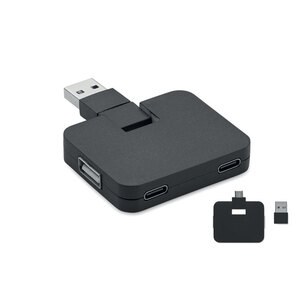 GiftRetail MO2254 - SQUARE-C Hub 4 portas USB 2.0