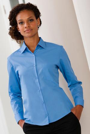 Russell J934F - Camisa de manga comprida para Mulher - polycotton easycare poplin