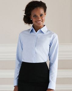 Russell Collection R-932F-0 - Camisa Mulher R932F Oxford Clássica M. Comprida