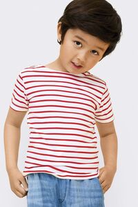 SOLS 01400 - MILES KIDS T Shirt às Riscas De Gola Redonda Para Criança