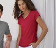 Gildan GN647 - Camiseta feminina com decote em V 100% algodão