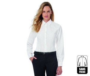 B&C BC722 - Camisa Popline de Senhora Smart de Manga Comprida