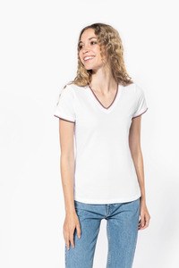 Kariban K394 - T-shirt de malha piqué de senhora com decote V