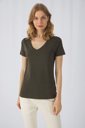 B&C CGTW045 - T-shirt Organic Inspire de senhora com decote em V