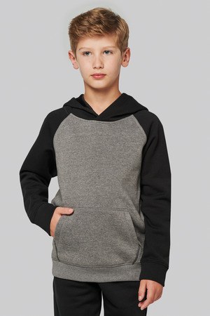 PROACT PA370 - Sweatshirt com capuz bicolor de criança