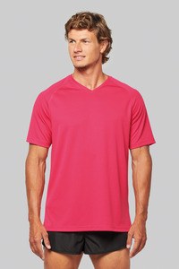 PROACT PA476 - T-shirt de desporto de homem com decote em V de manga curta