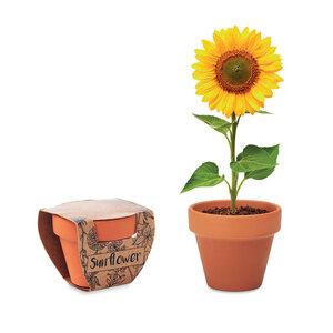 GiftRetail MO6147 - SUNFLOWER Vaso em terracota girassol