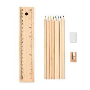 GiftRetail MO9836 - TODO SET Set 12 lápis estojo de madeira