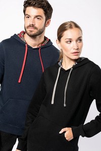 Kariban K4013 - Sweatshirt com capuz em contraste estampado unissexo