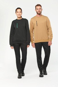 WK. Designed To Work WK403 - Sweatshirt DayToDay unissexo com bolso em zip contraste