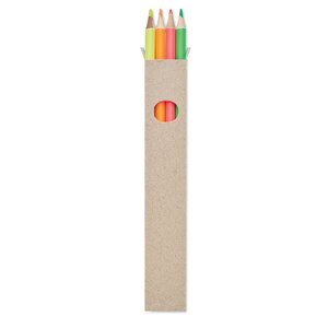 GiftRetail MO6836 - BOWY Caixa de 4 lápis de cor