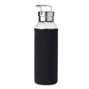 GiftRetail MO6860 - HELSINKI GLASS Glazen fles in pouch 500 ml
