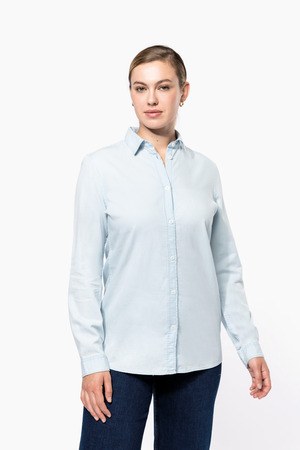 Kariban KNS501 - Camisa em algodão twill com aspecto lavado de senhora