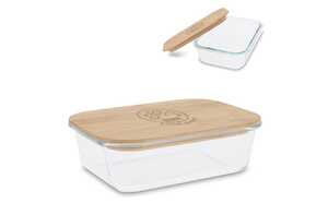 TopEarth LT90457 - Vidro da caixa de almoço com tampa de bambu