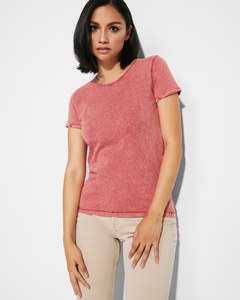 Roly CA6691C - HUSKY WOMAN T-shirt feminina com padrão de efeito “jeans”